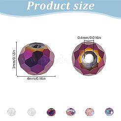 12 нить нити стеклянных бусин 6 цветов EGLA-GO0001-07C