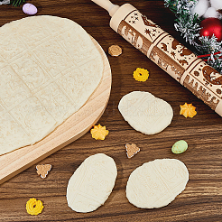 Скалка с декоративным узором из дерева&nbsp;AJEW-WH0596-430B