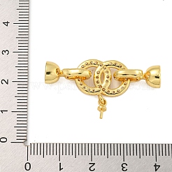 Реечное покрытие латунь микро паве прозрачный кубический цирконий складные застежки&nbsp;KK-F876-05G