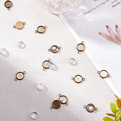 30 шт. оправы для кабошонов из нержавеющей стали 304&nbsp;STAS-UN0040-01A