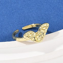 Латунные регулируемые открытые манжеты RJEW-R032-04G