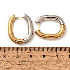 Прямоугольные серьги-кольца из нержавеющей стали 304 с ионным покрытием (IP) для женщин&nbsp;EJEW-L287-059GP