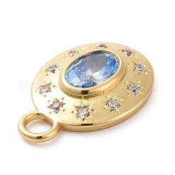 Кулоны из экологически чистой латуни с микропаве и кубическим цирконием&nbsp;KK-D079-23G-02