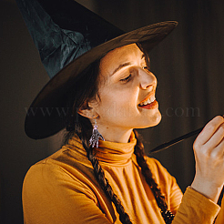 3 пара акриловых сережек-подвесок в виде руки скелета EJEW-AN0002-93