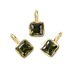 Квадратные медные микро проложить кубических подвески диоксида циркония&nbsp;KK-C134-06G