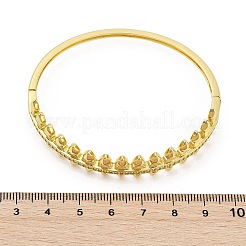 Женские браслеты на шарнирах из латуни с микропаве и прозрачным фианитом BJEW-S168-02G