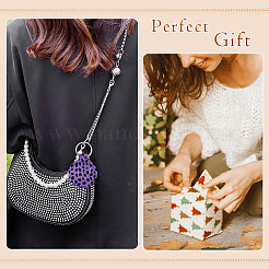 16 шт. 8-цветные плоские круглые брелки из искусственной кожи с леопардовым узором KEYC-TA0001-37