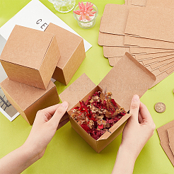 Квадратные складные шкатулки для драгоценностей из крафт-бумаги&nbsp;LS-CON-WH0089-47A