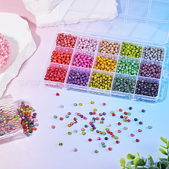 1500 шт. двухцветные стеклянные бусины Пикассо для запекания SEED-TA0001-50