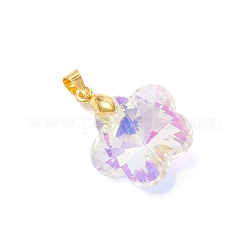 Цвет AB покрытием стеклянные подвески&nbsp;PALLOY-JF04596-01