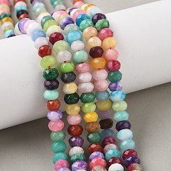 Природные окрашенные белого нефрита нитей бисера&nbsp;X-G-F753-06C