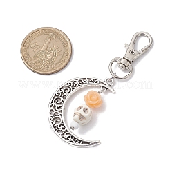 Подвески из синтетической бирюзы и смолы в виде черепа&nbsp;HJEW-JM01971-05