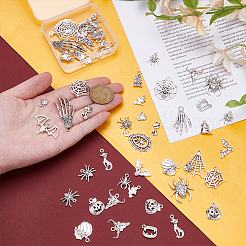 50 шт. подвески из сплава в тибетском стиле на тему Хэллоуина&nbsp;FIND-UN0010-13