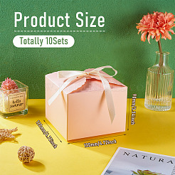 10 комплект квадратных бумажных подарочных коробок&nbsp;CON-TA0001-11B