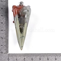 Большие подвески из натурального африканского кровавого камня G-Q172-12A