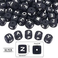 52шт 26 стильные силиконовые бусины SIL-AR0001-03A