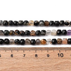 Натуральный черный турмалин бисер нитей&nbsp;LS-G-RM2025-C14-C