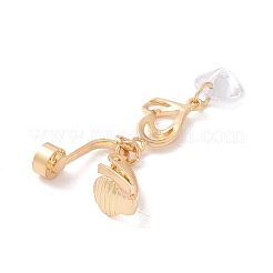 Прозрачное кольцо из кубического циркония в форме сердца&nbsp;AJEW-F057-11G