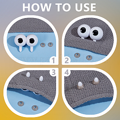 12 комплект пластиковых кукольных глаз DIY-OC0013-08