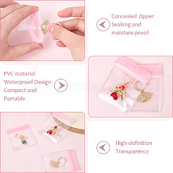 Прямоугольные прозрачные шкатулки для хранения ювелирных изделий из АБС-пластика с крышкой и ПВХ-мешочками&nbsp;CON-WH20001-17B
