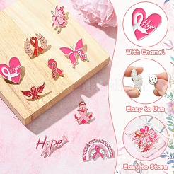 12 шт. 12 стиля эмалевых значков с информационными лентами&nbsp;JEWB-CJ0001-51