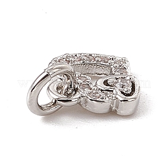 Латунные микропаве прозрачные кубические циркониевые подвески ZIRC-F132-97P