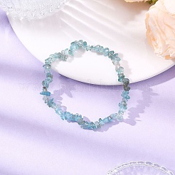 Эластичные браслеты из натуральной апатитовой крошки для женщин&nbsp;BJEW-JB12635