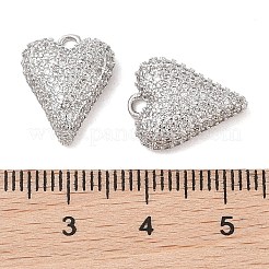 Латунные микропаве прозрачные подвески с фианитом&nbsp;KK-S388-01P-02