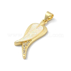 Латунные микропаве прозрачные подвески с фианитом KK-A221-06G