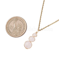 Женское ожерелье-цепочка из натурального зеленого авантюрина NJEW-JN05656