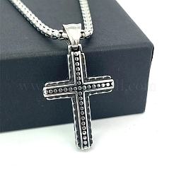 Мужские ожерелья с подвеской-крестом из нержавеющей стали XT5206