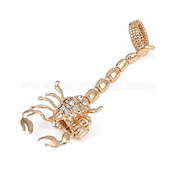 Кольца-растяжки из сплава со стразами&nbsp;LS-AJEW-B107-03KCG