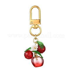 Подвесные украшения в виде стеклянных яблок HJEW-JM04217