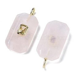 Ограненные подвески из натурального розового кварца&nbsp;G-F819-02G-04