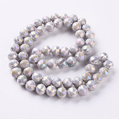 Стеклянные бусины с гальваническим покрытием  EGLA-T020-10-B05