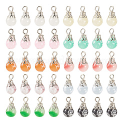 100 шт. 10-х цветные стеклянные подвески с краской для выпечки&nbsp;PALLOY-TAC0210