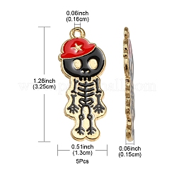 5 шт. Подвески из сплава с эмалью ENAM-YW0002-49B