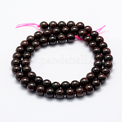 Гранат природный бисер нитей G-P322-25-6mm