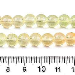 Выпечка расписные прозрачные стеклянные бусины&nbsp;X-DGLA-M001-8mm-08