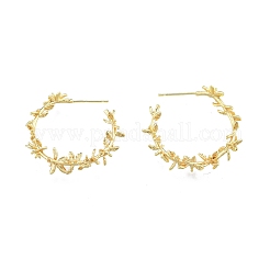 Латунные серьги-гвоздики в виде цветка жизни&nbsp;EJEW-G322-23G