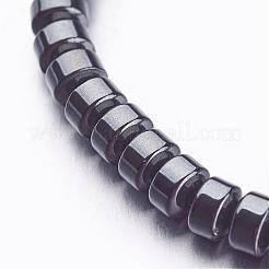Немагнитный синтетический гематит бисера браслеты простирания BJEW-F228-01