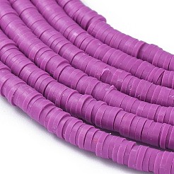 Плоские круглые бусинки распорки ручной полимерной глины&nbsp;CLAY-R067-4.0mm-05