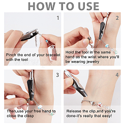 4 шт. 4 цвета ПЭ браслет помощник TOOL-PH0001-27