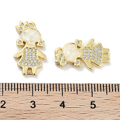 Латунные микропаве прозрачные подвески с фианитом KK-L213-043G-02