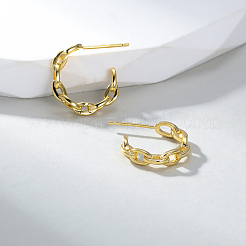 Элегантные японские витые серебряные серьги FG9193