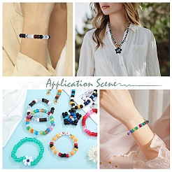 1600 шт. 8 вида непрозрачных и прозрачных пластиковых бусин KY-SZ0001-52