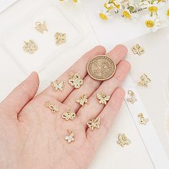 16 шт. 8 стильных подвески из сплава со стразами ALRI-AR0001-06