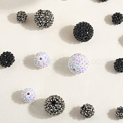 72 шт. 12 вида бусин из смоляных стразов RESI-PA0001-01