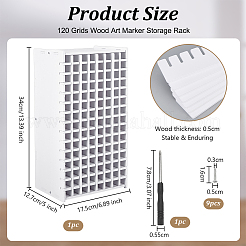 120 сетка для хранения деревянных художественных маркеров&nbsp;AJEW-WH0528-86