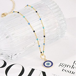 Латунь подвесные ожерелья NJEW-R006-01G-05